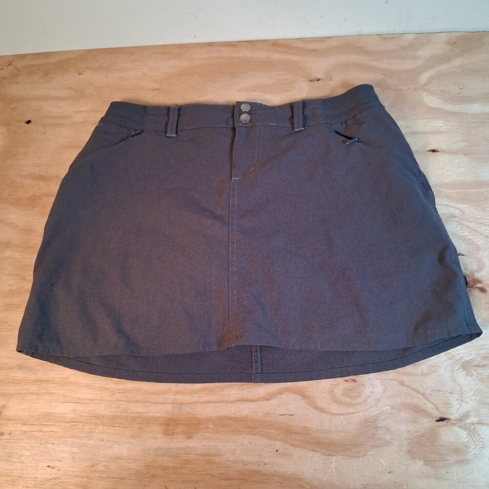 Kuhl Womens Skort Sz 4 Charcoal Short Skirt Lined Shorts Mini Skirt Pockets